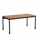 EDV-Tisch, 160x80 cm (B/T), 72 cm hoch, offener Blechkabelkanal, 